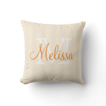 Streepjes in kleuren Tan en Beige met naam