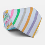 Streepjes in pastelkleuren stropdas (Opgerold)
