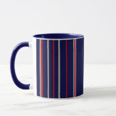 Streepjes, kleuren rood, marine, grijs mok (Links)