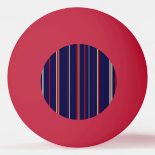 Streepjes, kleuren rood, marine, grijs pingpongbal