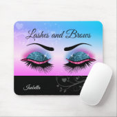  streepjes - Roze en Blauwe glitter Muismat (Met muis)