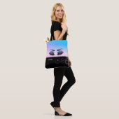  streepjes - Roze en Blauwe glitter Tote Bag (Op model)