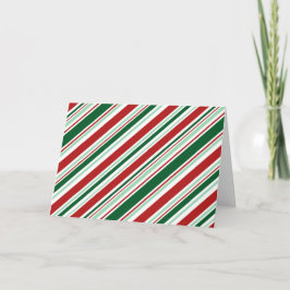 Streepjes voor kerstSnoep: rood, donker en mint gr Feestdagen Kaart