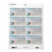 Streepjesbandetiket voor kerstmis met groot kerstm etiket (Full Sheet)