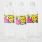 Streepjesbat Mitzvah Confetti Water Flaconetiket Waterfles Etiket (Flessen)