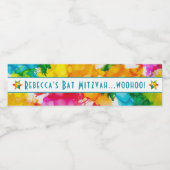 Streepjesbat Mitzvah Splash van het etiket van de  (Enkel label)