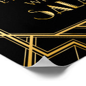 Streepjesbout voor tafelgebruik | Gatsby Art Deco Poster (Hoek)