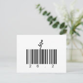 Streepjescode 26.2 briefkaart (Staand voorkant)
