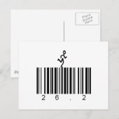 Streepjescode 26.2 briefkaart (Voorkant / Achterkant)
