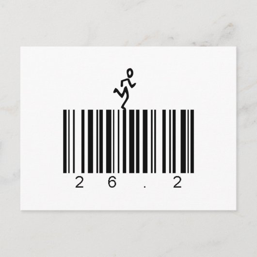 Streepjescode 26.2 briefkaart (Voorkant)