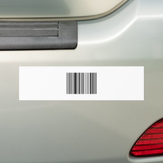 streepjescode bumpersticker (Op auto)