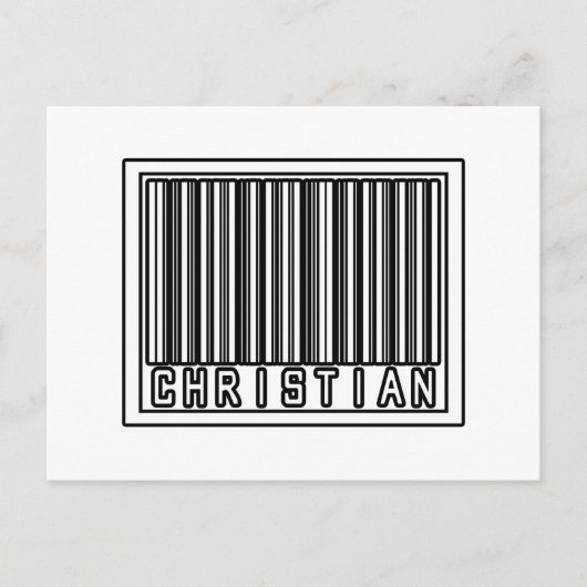 Streepjescode Christelijk Briefkaart (Voorkant)