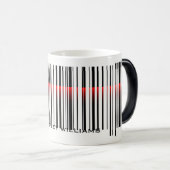 Streepjescode en Laseraftasten Magische Mok (Voorkant rechts)