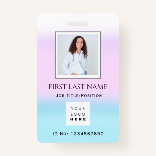 Streepjescode Foto Chirurgische Verpleegkundige Ar Badge (Voorkant)