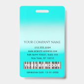 Streepjescode Foto ID-nummer Gezondheidstherapie V Badge (Achterkant)