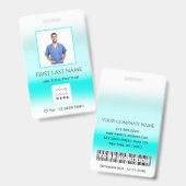 Streepjescode Foto-ID Nummer Gezondheidszorg Verpl Badge (Voor- en achterkant)
