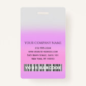 Streepjescode Foto Ombre ID Gezondheidszorg Arts V Badge (Achterkant)