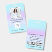 Streepjescode Foto Therapeut  Verpleegster Dokter  Badge (Voor- en achterkant)