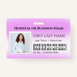 Streepjescode Foto Verpleegkundige Doctor in de ge Badge