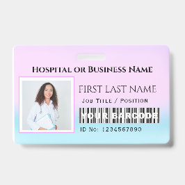 Streepjescode Foto Verpleegster Dokter Gezondheids Badge