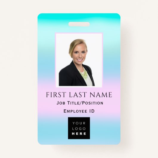 Streepjescode Fotonaam IDCard Verpleegkundige Gezo Badge (Voorkant)