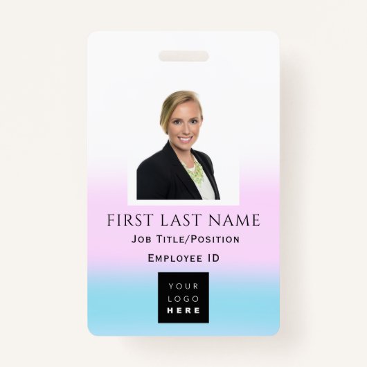 Streepjescode Fotonaam IDCard Verpleegkundige Heal Badge (Voorkant)