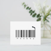 Streepjescode Hockey Briefkaart (Staand voorkant)