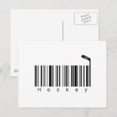 Streepjescode Hockey Briefkaart (Voorkant / Achterkant)