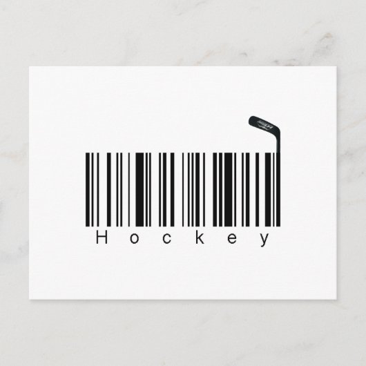 Streepjescode Hockey Briefkaart (Voorkant)