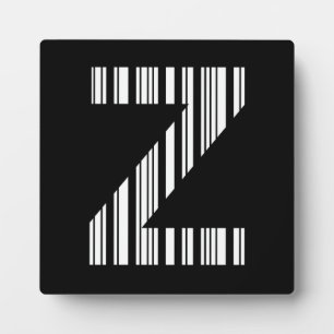 STREEPJESCODE LETTER Z Eerste Initiaal Barcodepatr Fotoplaat