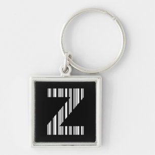 STREEPJESCODE LETTER Z Eerste Initiaal Barcodepatr Sleutelhanger