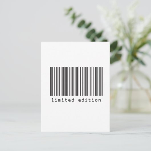 Streepjescode - Limited Edition Briefkaart (Staand voorkant)