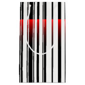 Streepjescode met rode laserscanner klein cadeauzakje (Voorkant)