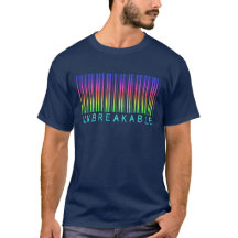 Streepjescode "ONBREKBAAR" Regenboog Kleuren