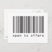 Streepjescode - Openen voor aanbiedingen Briefkaart (Voorkant / Achterkant)