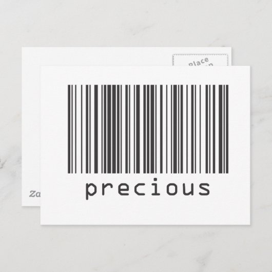 Streepjescode - Precious Briefkaart (Voorkant / Achterkant)