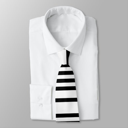 Streepjescode Stropdas (zwart-wit) (Gebonden)