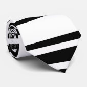 Streepjescode Stropdas (zwart-wit) (Opgerold)