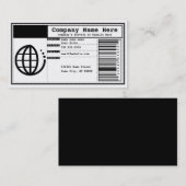 streepjescode van bedrijf visitekaartje (Voorkant / Achterkant)