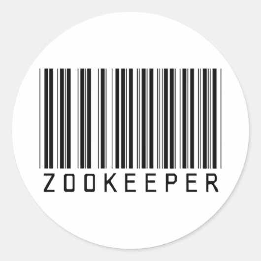 streepjescode van de dierverzorger ronde sticker (Voorkant)