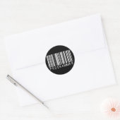 streepjescode van de programmeur ronde sticker (Envelop)