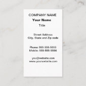 streepjescode visitekaartje (Achterkant)