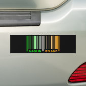 Streepjescode vlag kleuren IERLAND Donkerontwerp Bumpersticker (Op auto)
