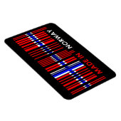 Streepjescode Vlag Kleuren NOORWEGEN Ontwerp Magneet (Rechterzijde)