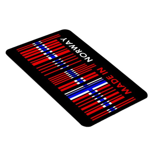Streepjescode Vlag Kleuren NOORWEGEN Ontwerp Magneet (Rechterzijde)