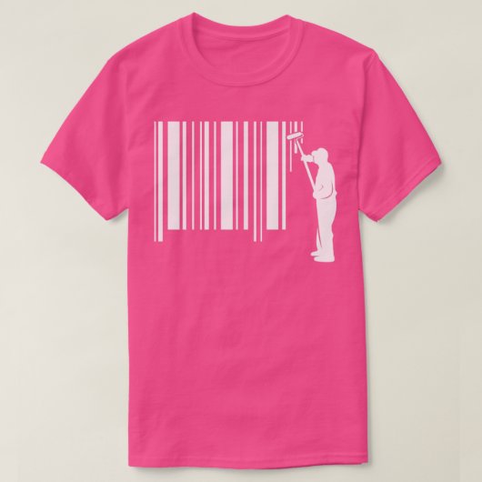 Streepjescode voor schilders en vernis t-shirt (Design voorkant)
