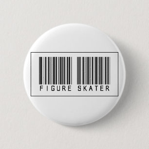 Streepjescode voor Skater Ronde Button 5,7 Cm
