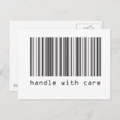 Streepjescode - Voorzichtig hanteren Briefkaart (Voorkant / Achterkant)
