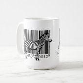 Streepjescode Zebra Koffiemok (Voorkant links)