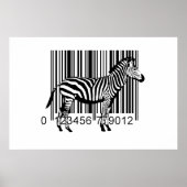 Streepjescode Zebra Poster (Voorkant)